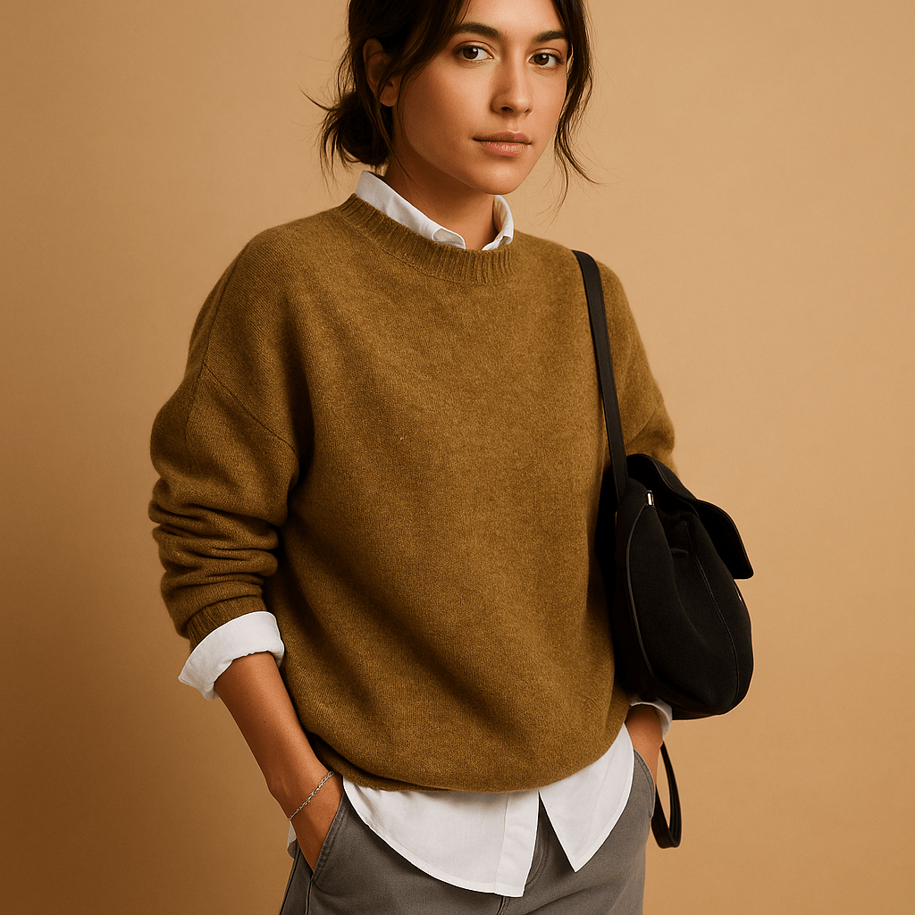 Sweater Women Elegant Comfortable Fit Minimalist Knit Finish Design - Hudson Harper - Women Sweaters