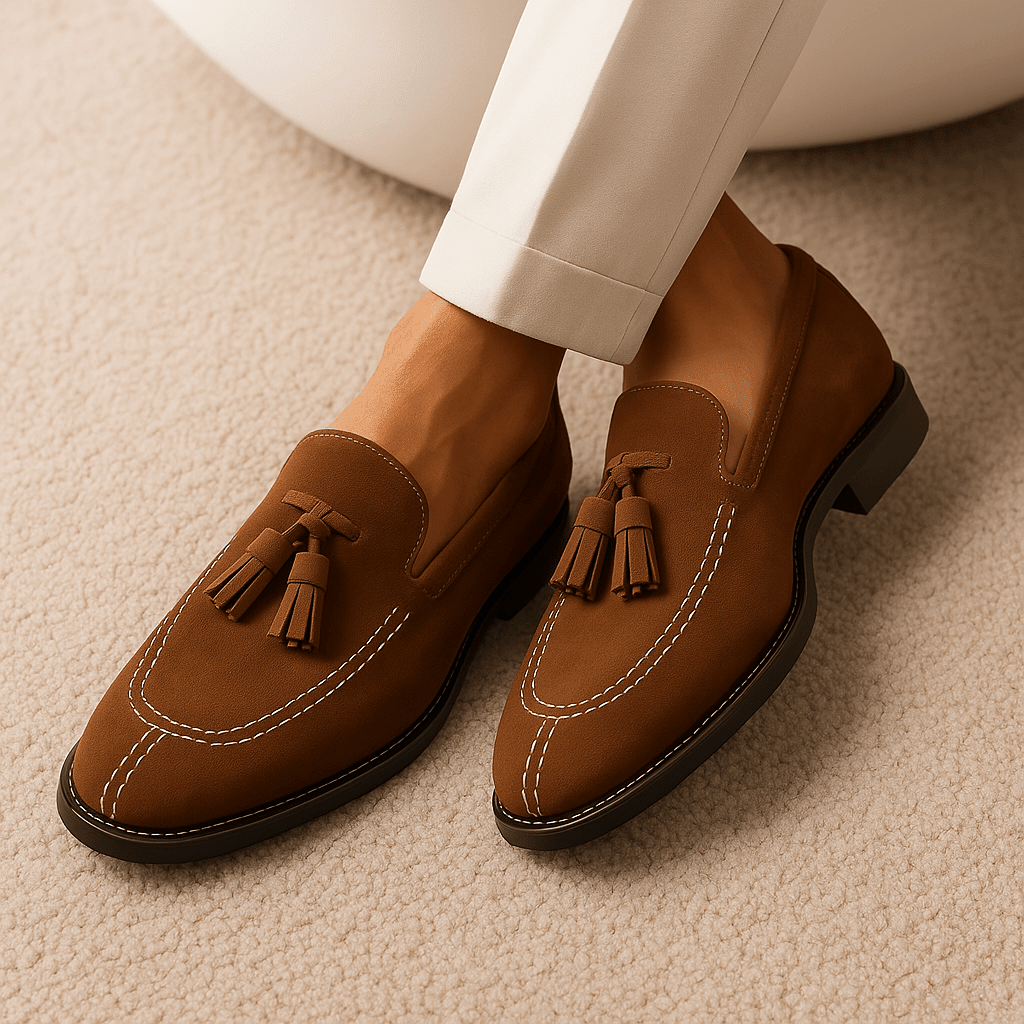 Tassel Loafers Men Leather Classic Style Everyday Comfort - Hudson Harper - Loafers