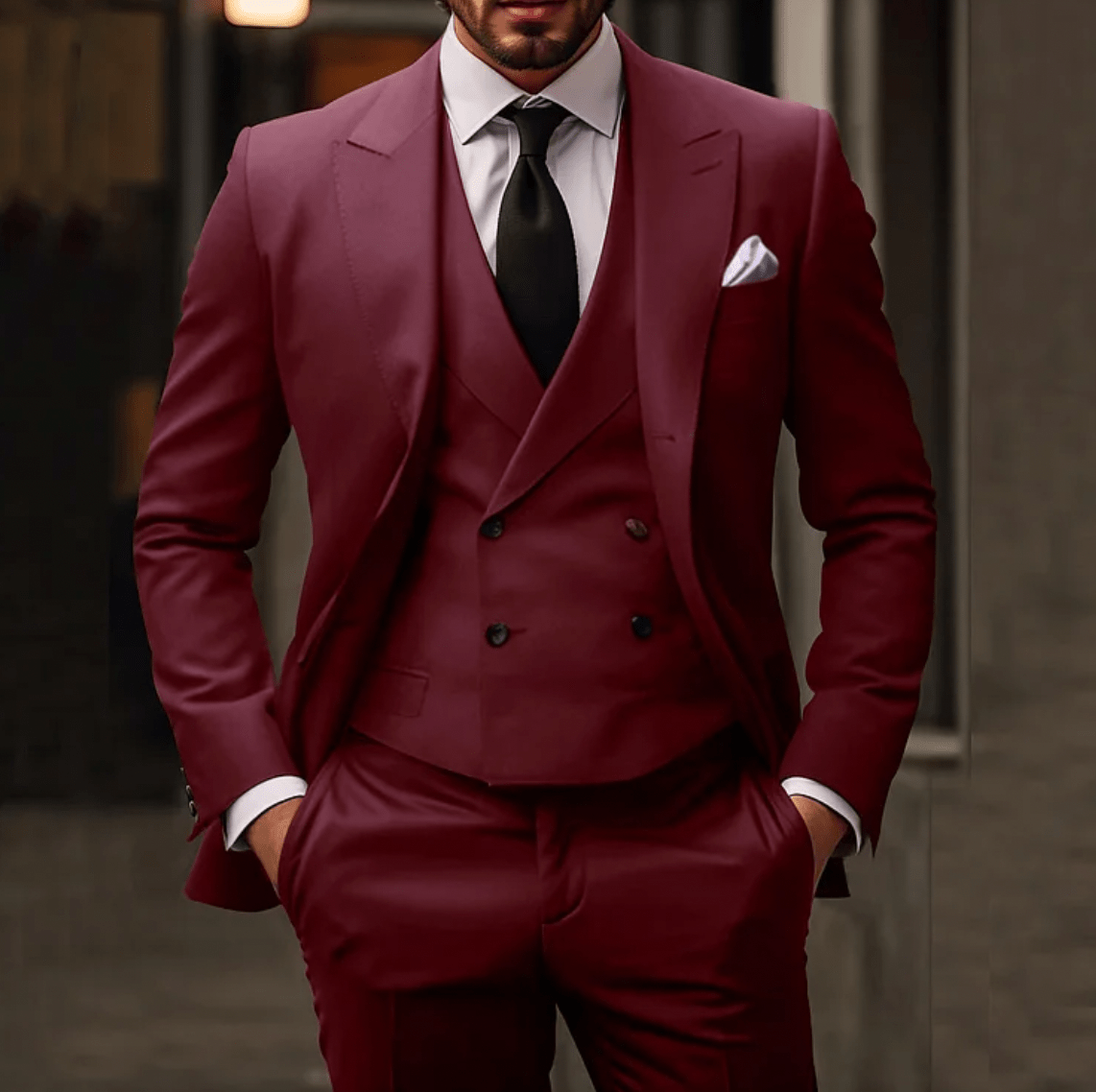 Wedding Suit Men Classic Three Piece Formal Design - Hudson Harper - 3 Piece suits