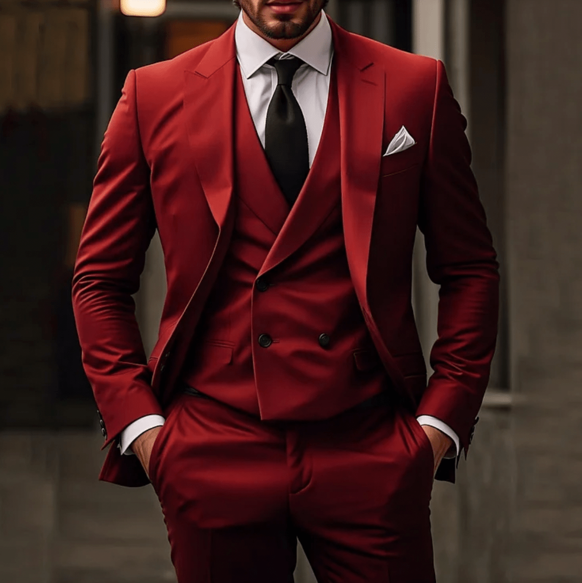 Wedding Suit Men Classic Three Piece Formal Design - Hudson Harper - 3 Piece suits