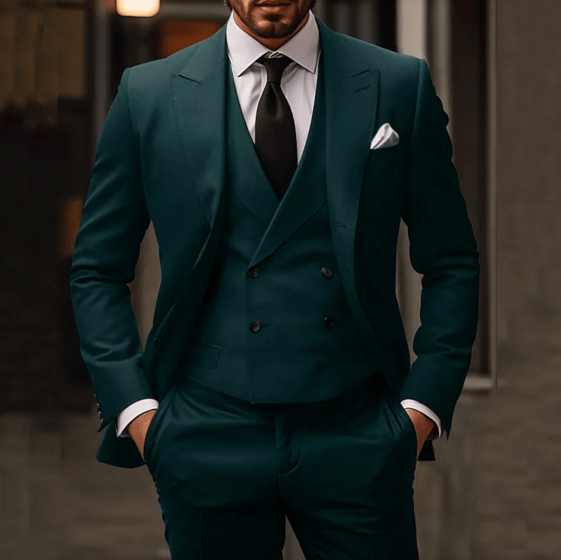 Wedding Suit Men Classic Three Piece Formal Design - Hudson Harper - 3 Piece suits