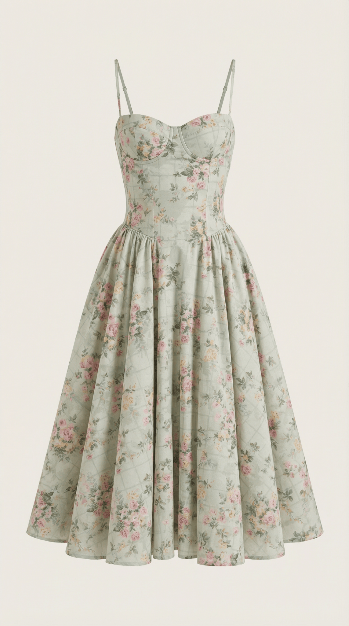 Women Midi Dress Corset Fit Sweetheart Neckline Design - Hudson Harper - Women Midi Dress