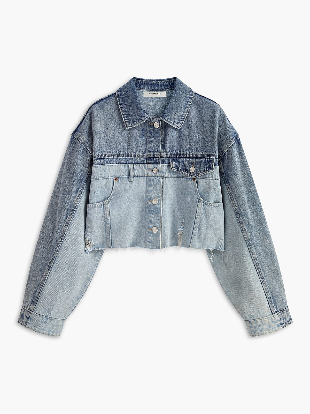 Women's Cropped Jacket — Loose Fit Front Button Closure - Hudson Harper - Women Jacket