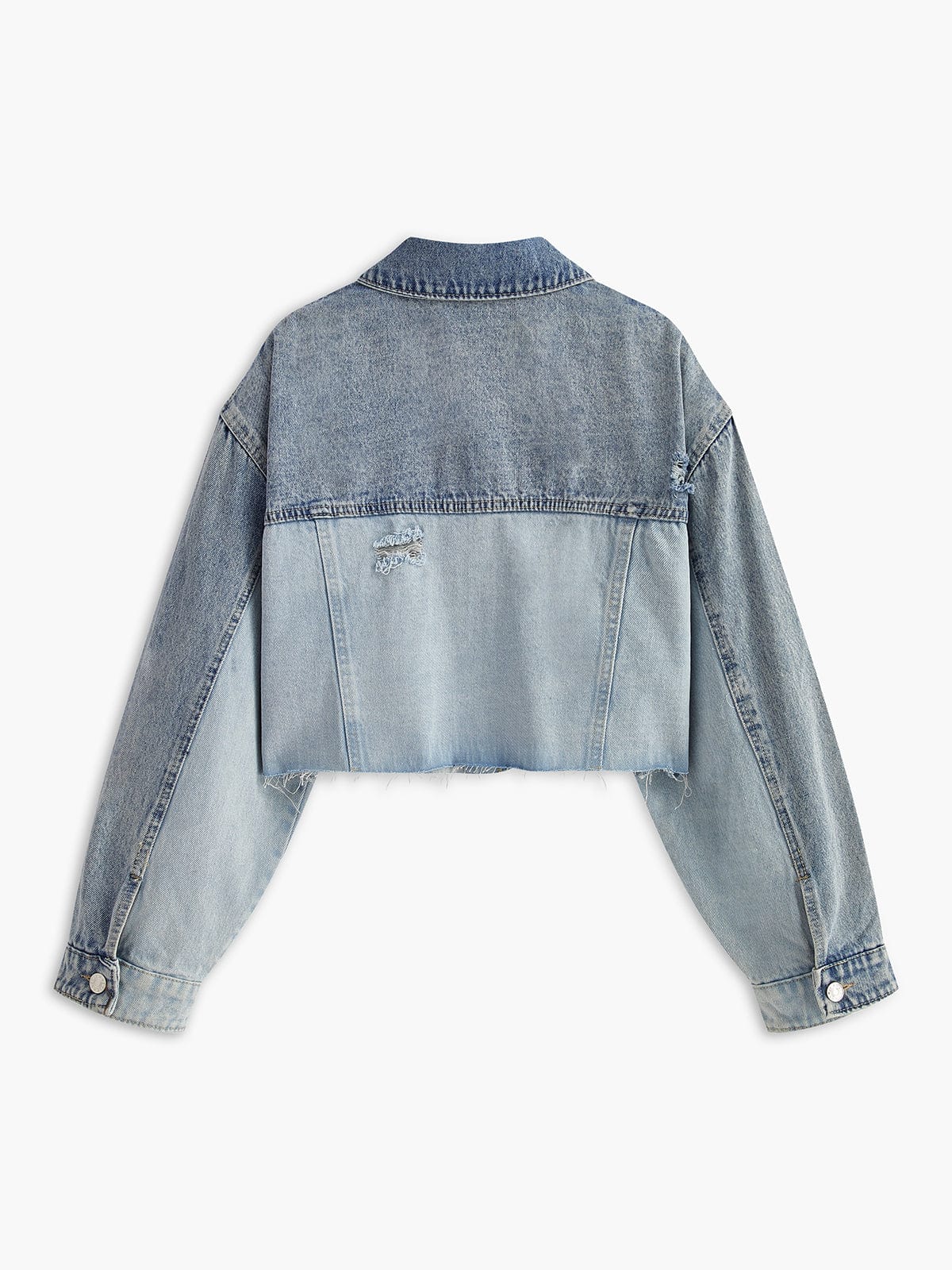 Women's Cropped Jacket — Loose Fit Front Button Closure - Hudson Harper - Women Jacket