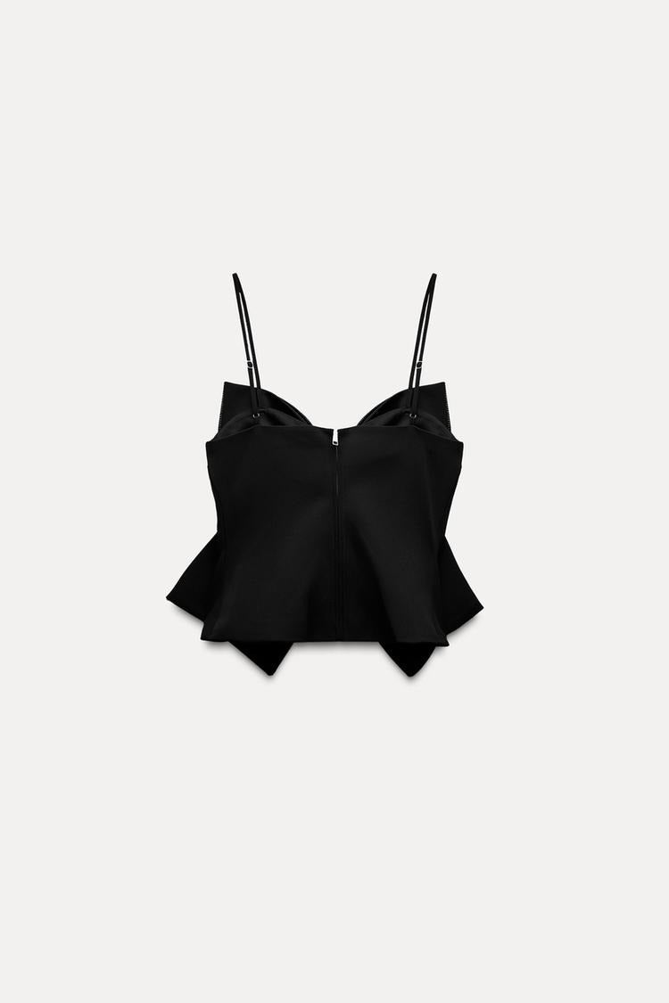 Women's Cropped Top — Bow Detail Sparkled Design - Hudson Harper - Women Top