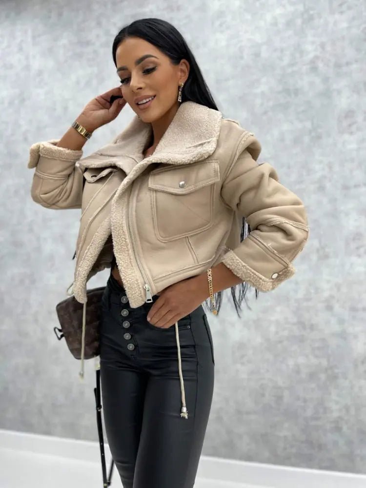 Women's Jacket — Front Zipper Closure With Fleece Lining - Hudson Harper - Women Jacket