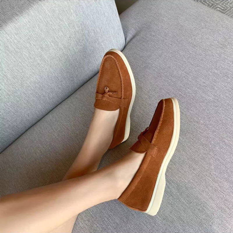 Women's Loafers — Slip - On Flat Sole Low Profile Closed Design - Hudson Harper - Women Loafers