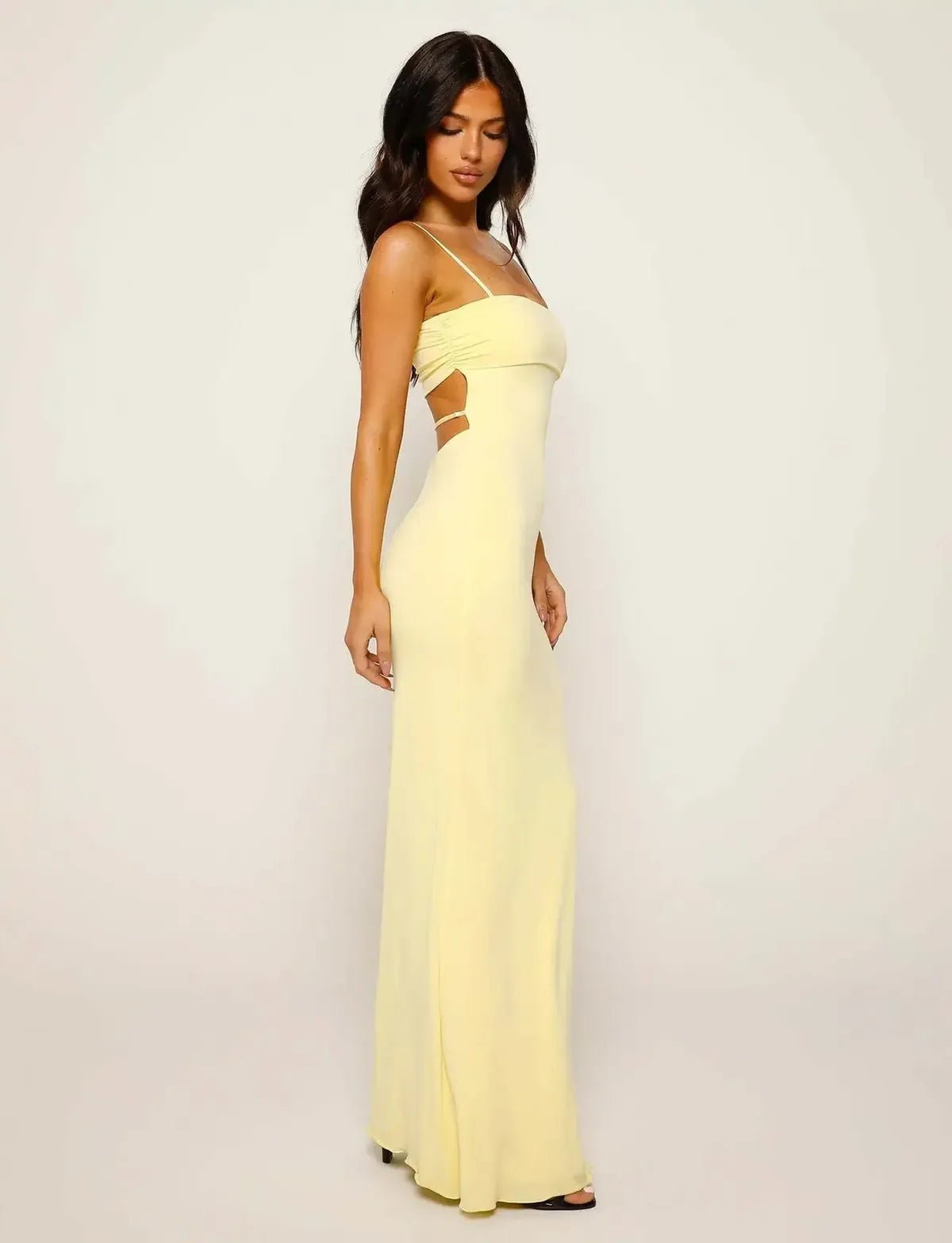 Women's Maxi Dress — Bodycon Fit Backless Sleeveless Design - Hudson Harper - Women Maxi Dress