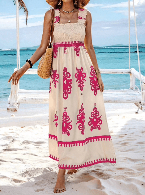 Women's Maxi Dress — Bohemian Style Loose Fit Summer Design - Hudson Harper - Women Maxi Dress