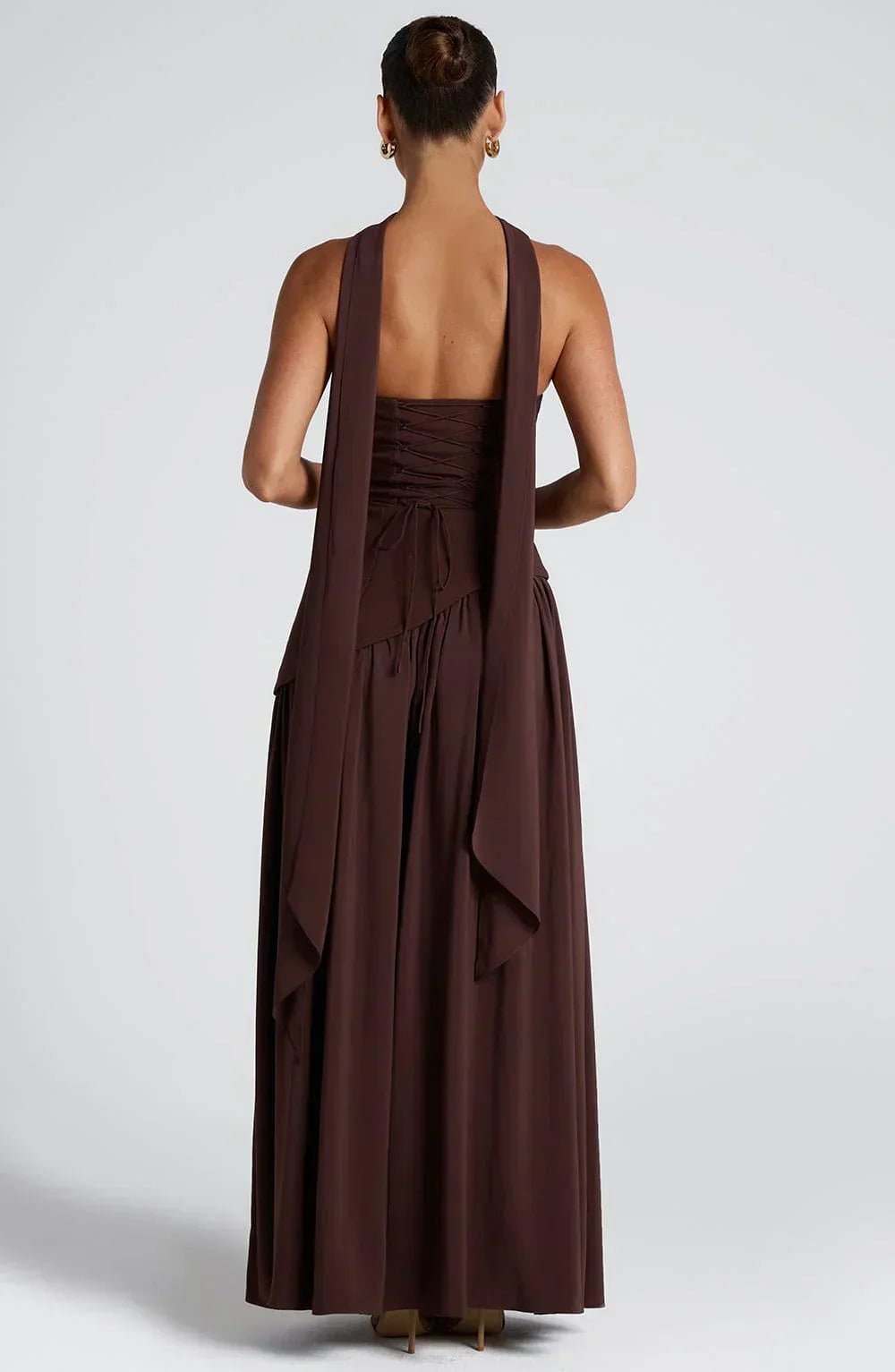 Women's Maxi Dress — Strapless High Slit Figure Hugging Fit - Hudson Harper - Women Maxi Dress