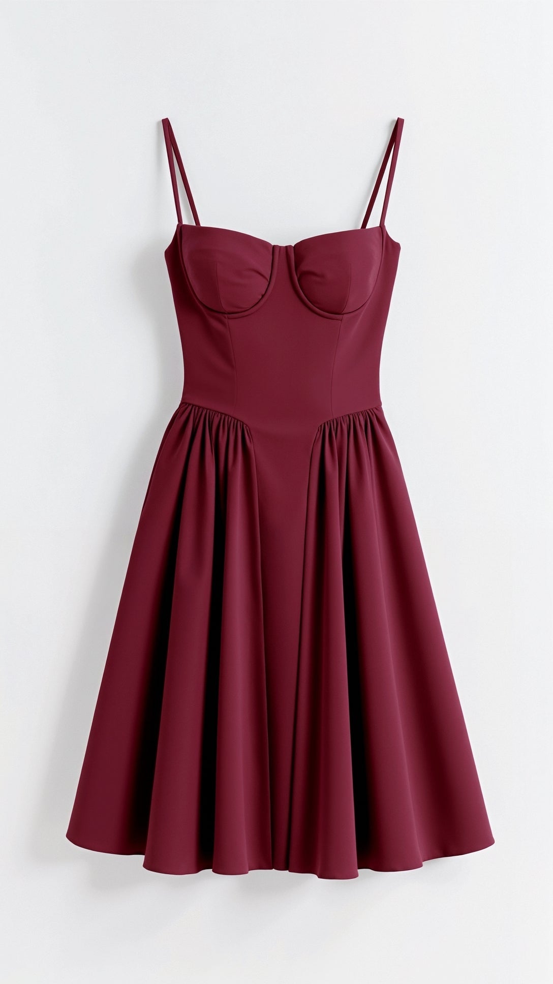 Women's Midi Dress — Corset Bodice Pleated Gathered Skirt - Hudson Harper - Women Midi Dress