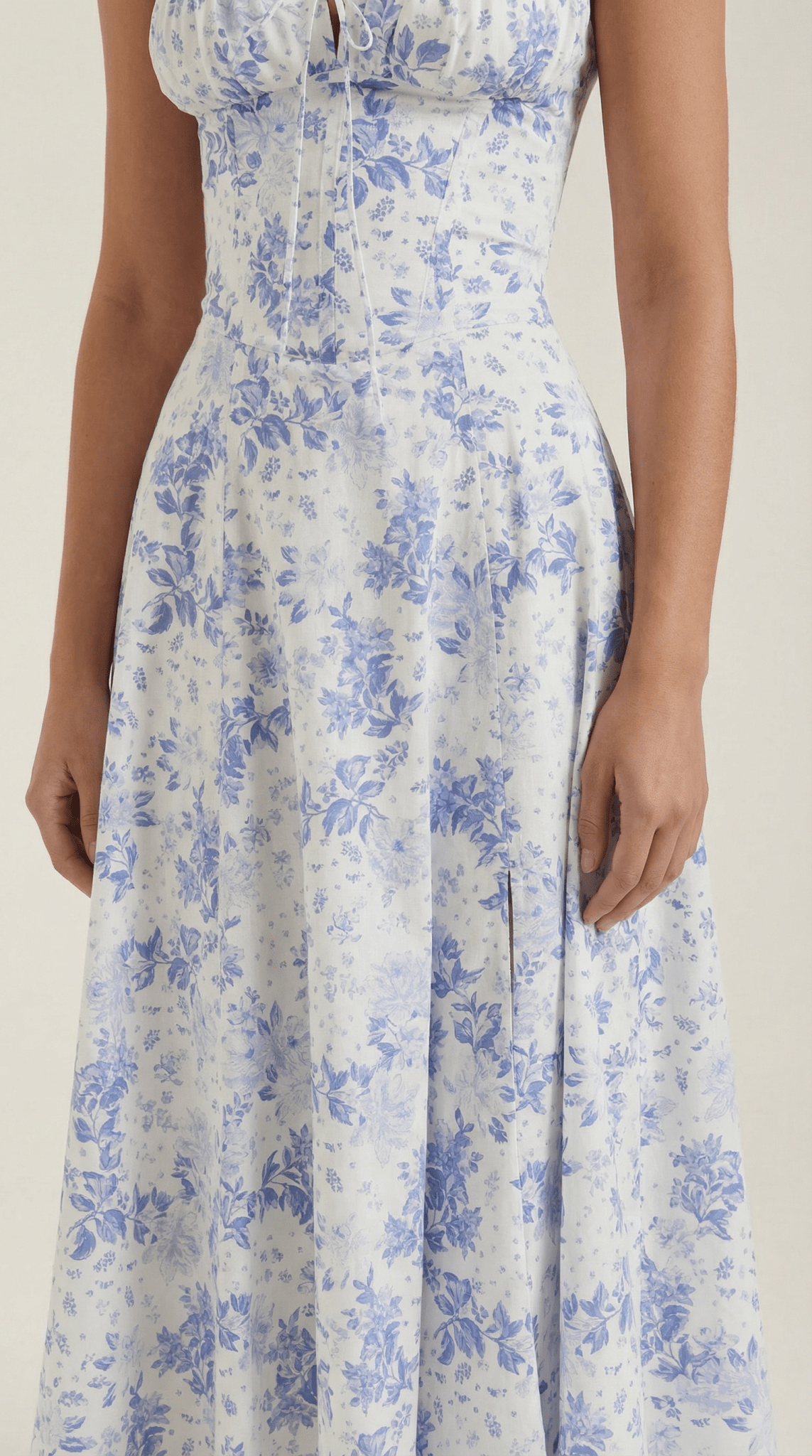 Women's Midi Dress - Sweetheart Neckline Lace - Up Structured Fit - Hudson Harper - Women Midi Dress