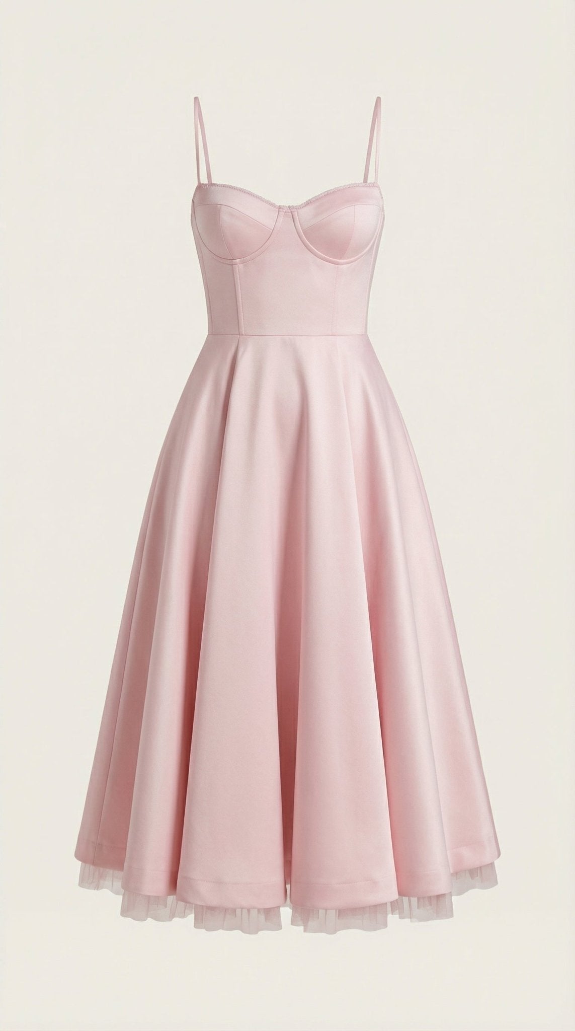 Women's Midi Dress - Sweetheart Neckline & Spaghetti Straps - Hudson Harper - Women Midi Dress