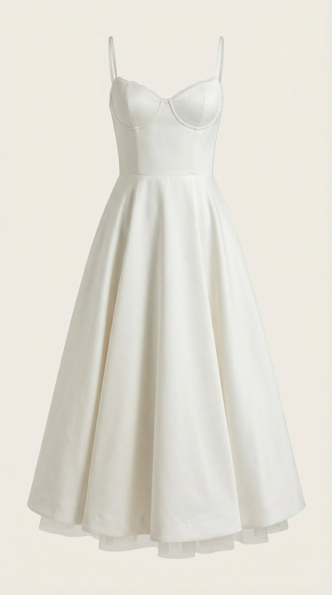 Women's Midi Dress - Sweetheart Neckline & Spaghetti Straps - Hudson Harper - Women Midi Dress