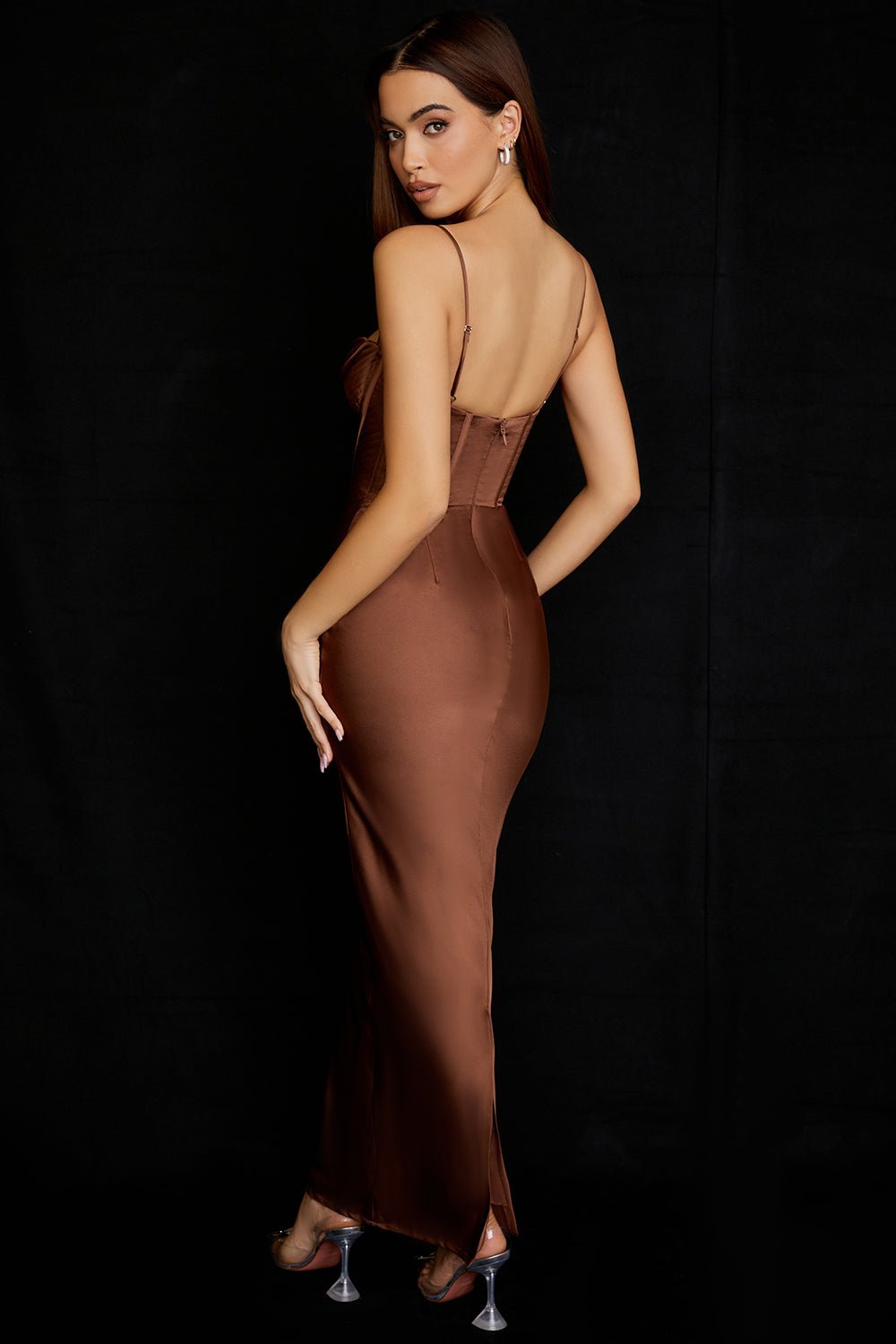 Women's Mini Dress — Bodycon Fit Pleated Tie - Back Closure - Hudson Harper - Women Maxi Dress
