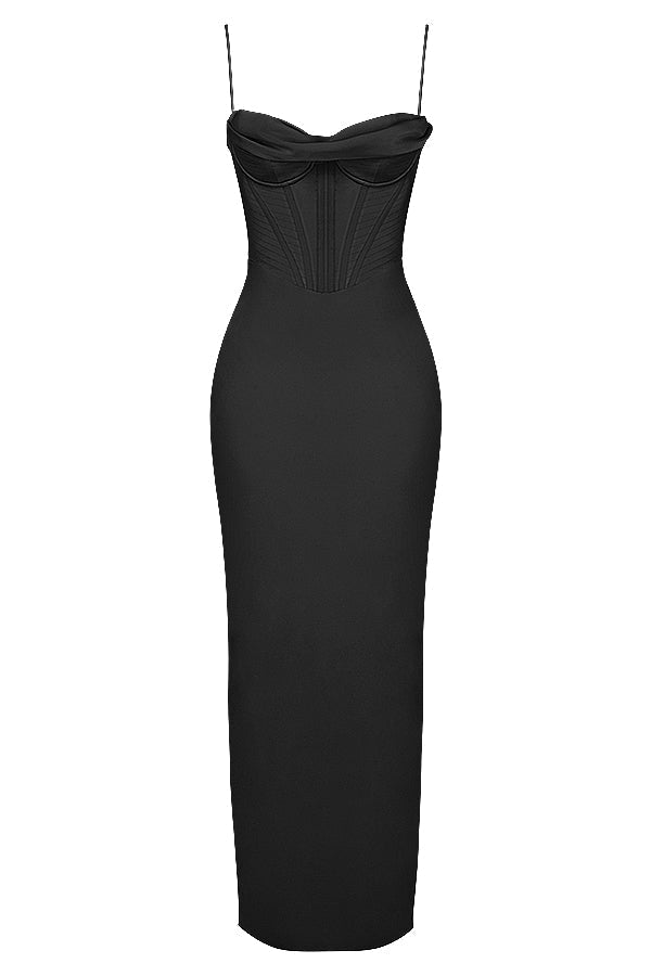 Women's Mini Dress — Bodycon Fit Pleated Tie - Back Closure - Hudson Harper - Women Maxi Dress