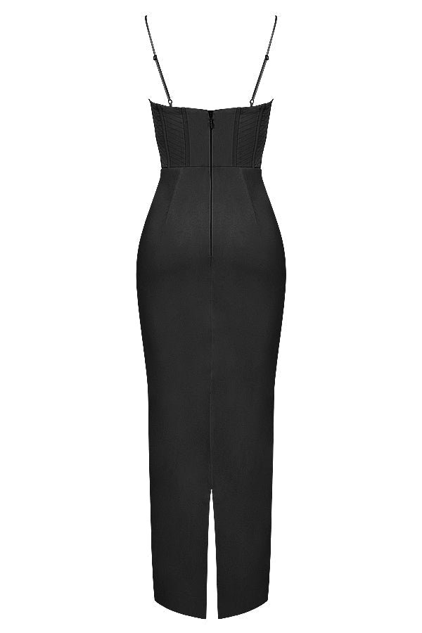 Women's Mini Dress — Bodycon Fit Pleated Tie - Back Closure - Hudson Harper - Women Maxi Dress