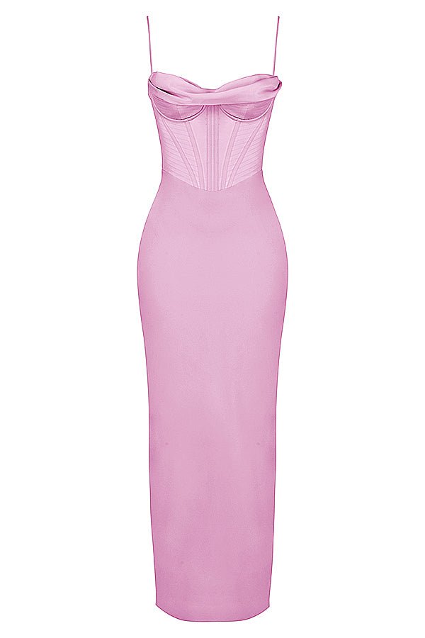 Women's Mini Dress — Bodycon Fit Pleated Tie - Back Closure - Hudson Harper - Women Maxi Dress