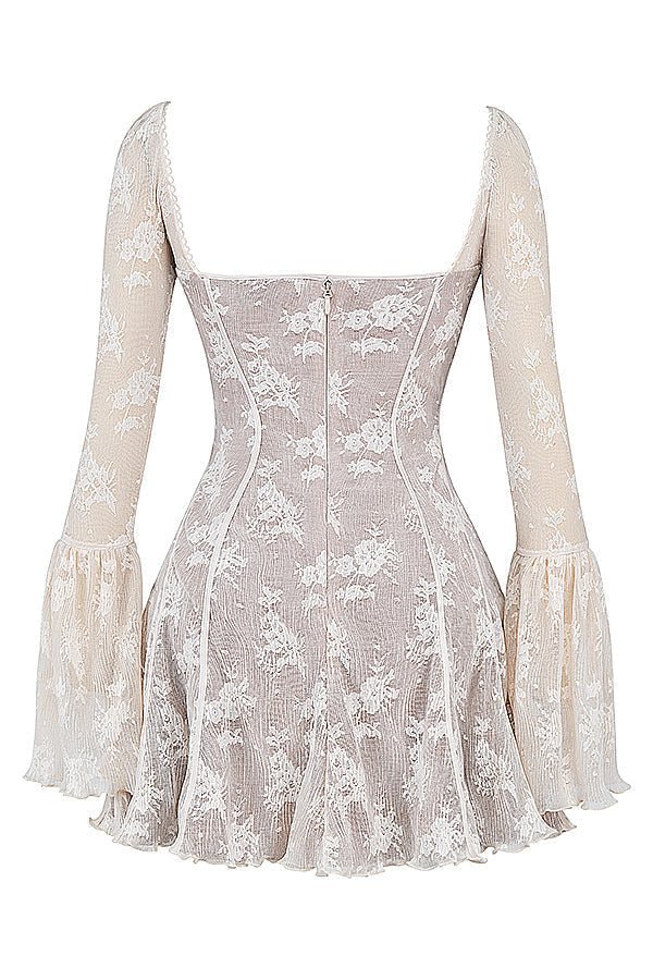 Women's Mini Dress — Corset Sleeveless Lace Detail Design - Hudson Harper - Women Mini Dress