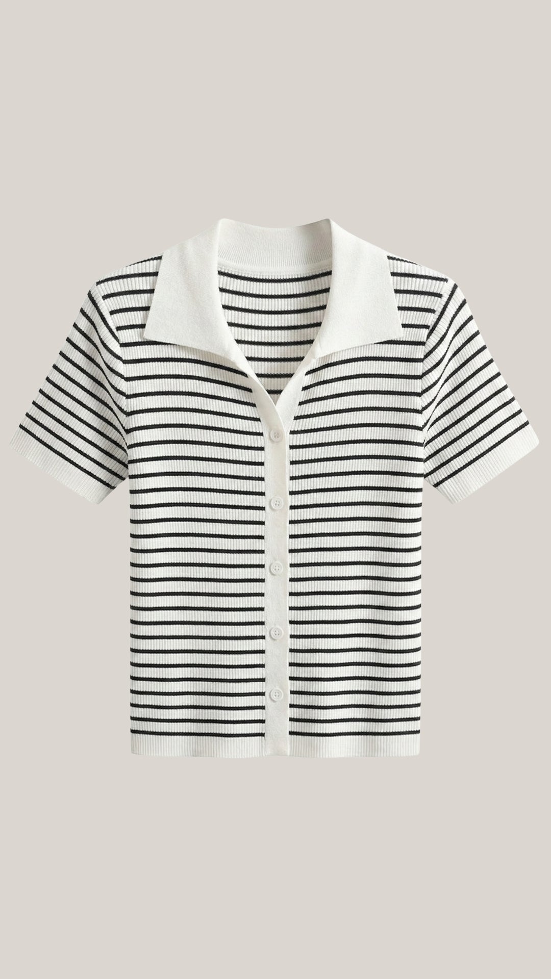 Women's Polo Shirt — Front Button Placket Collar Design - Hudson Harper - Women Top