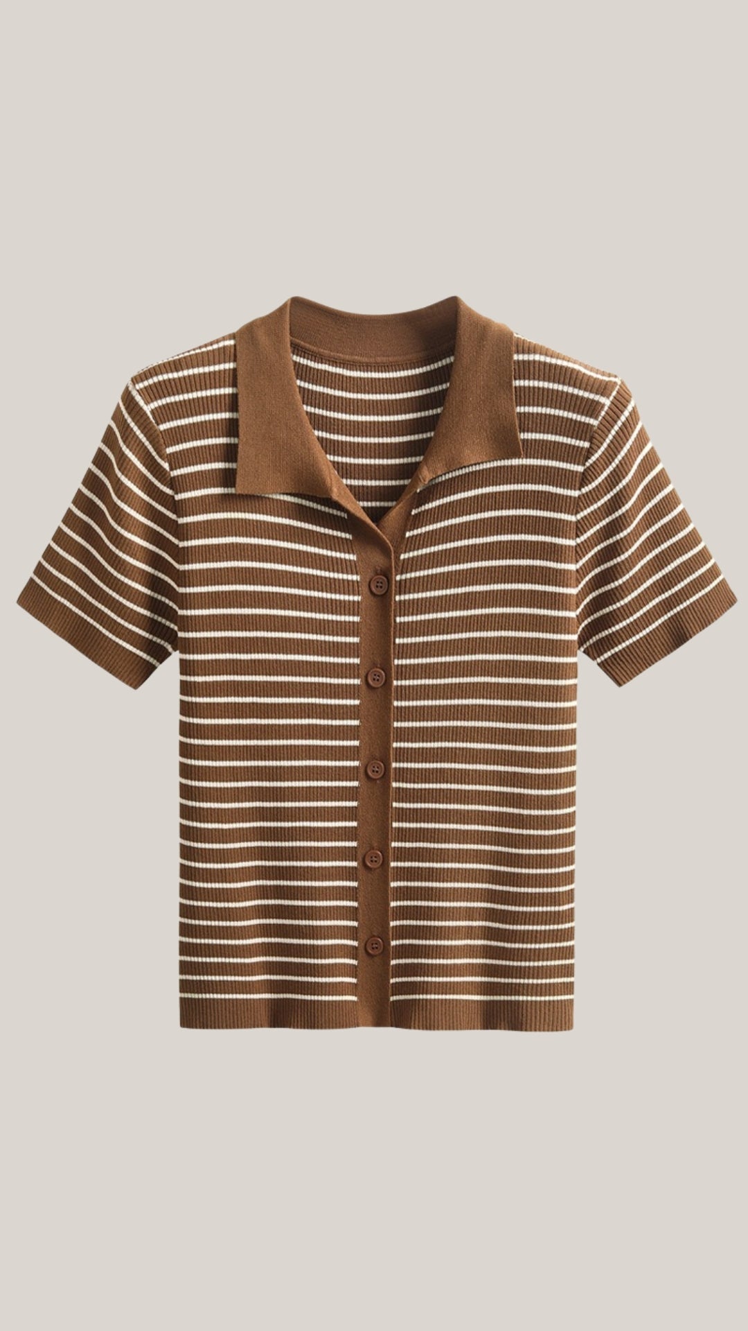Women's Polo Shirt — Front Button Placket Collar Design - Hudson Harper - Women Top