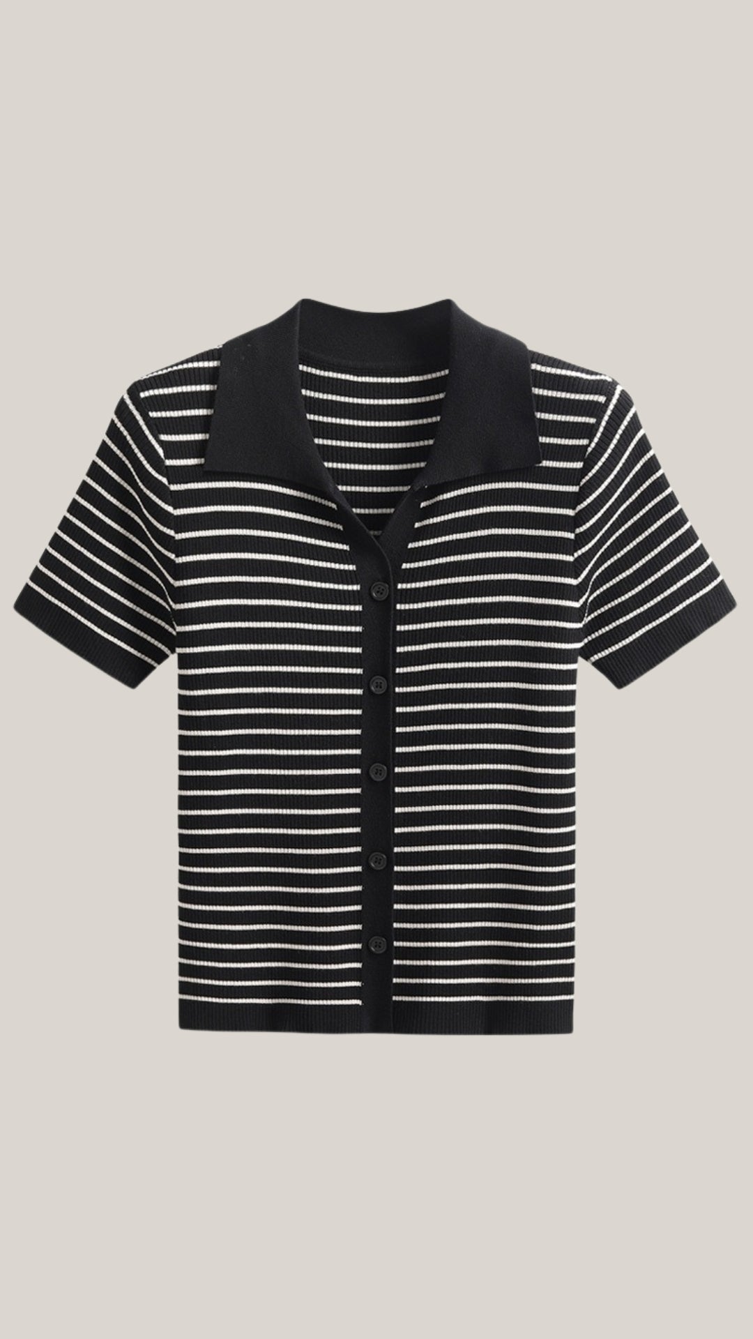 Women's Polo Shirt — Front Button Placket Collar Design - Hudson Harper - Women Top
