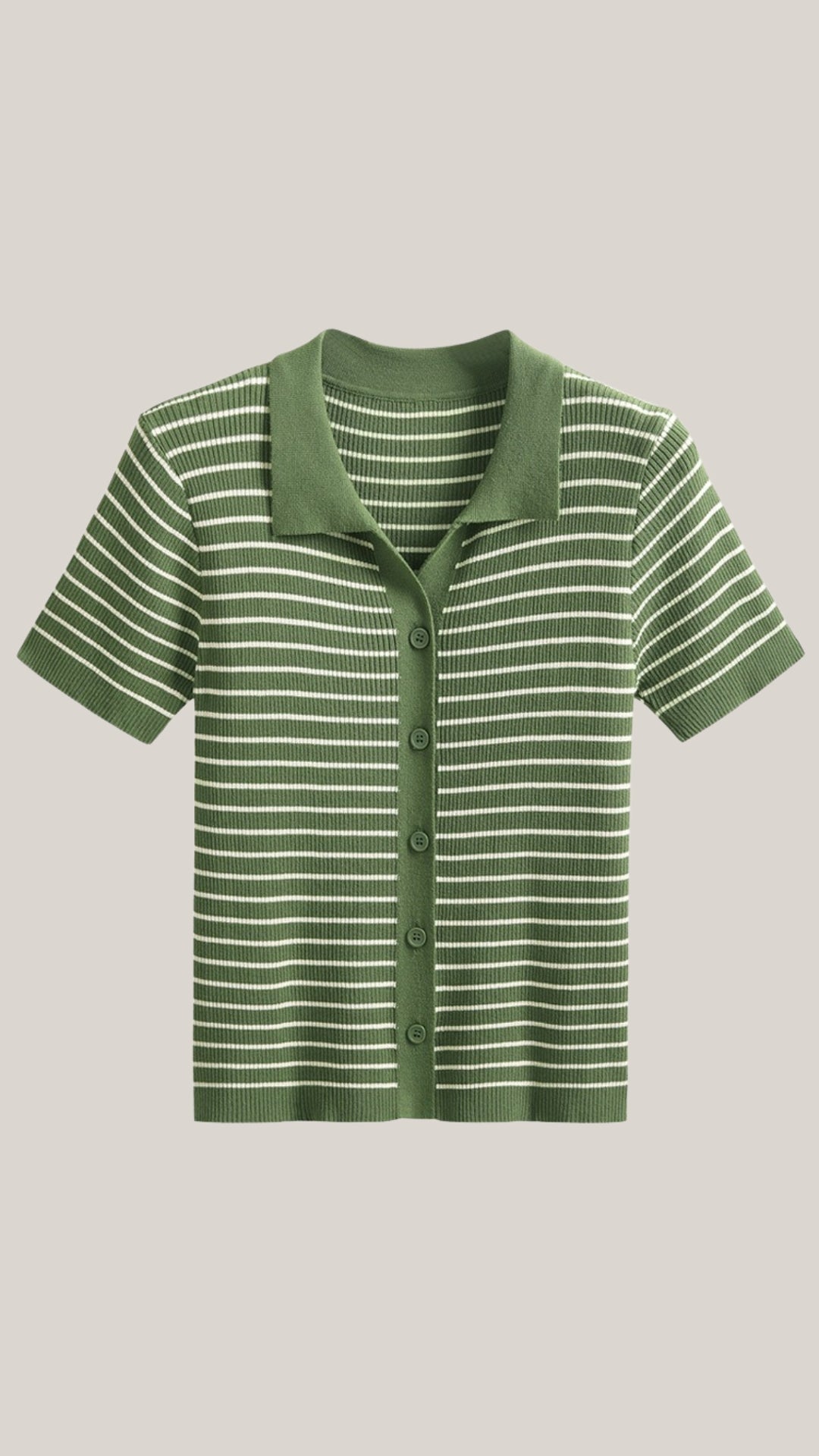 Women's Polo Shirt — Front Button Placket Collar Design - Hudson Harper - Women Top