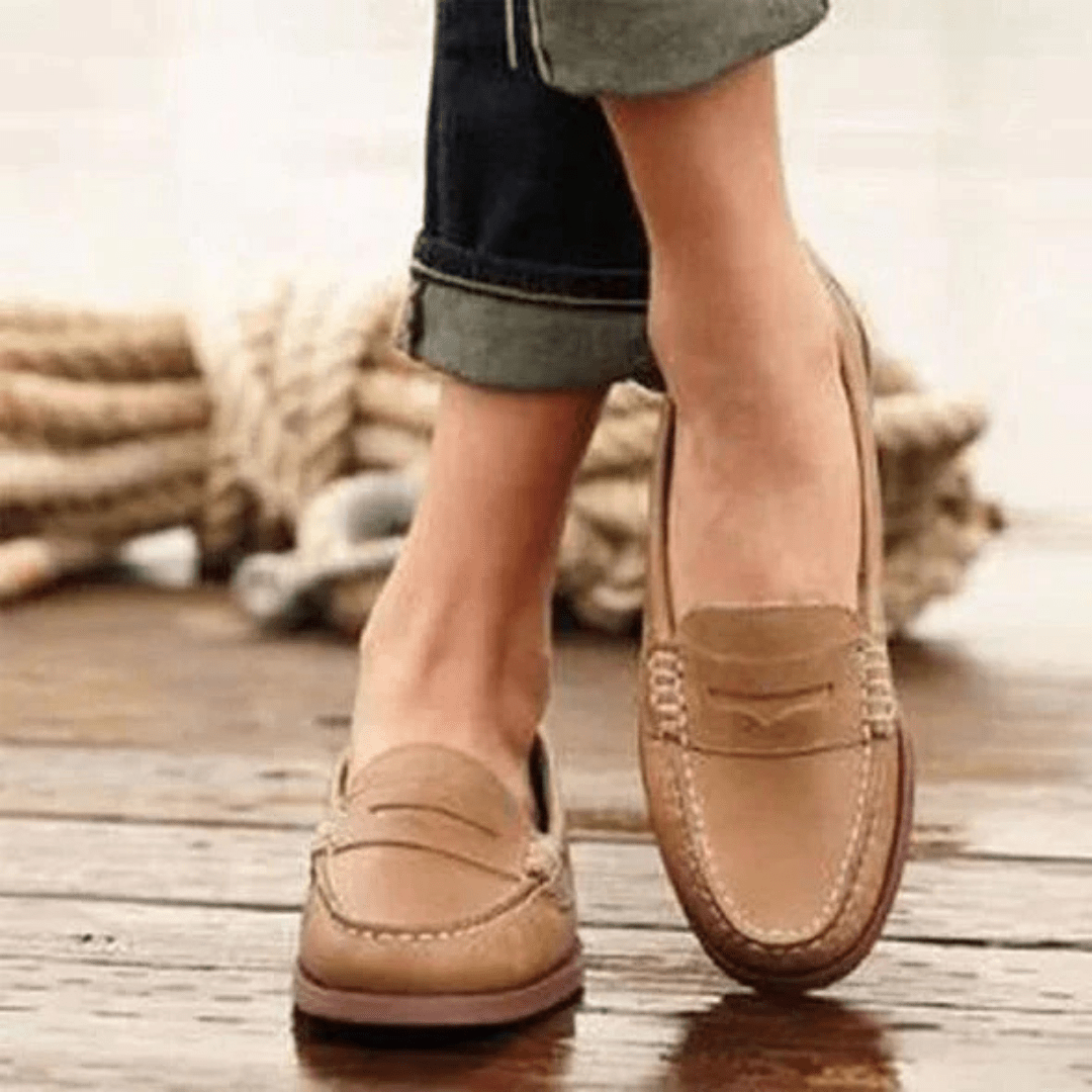 Women's Shoes — Slip - On Flat Sole Closed Low Profile Design - Hudson Harper - Women Shoes