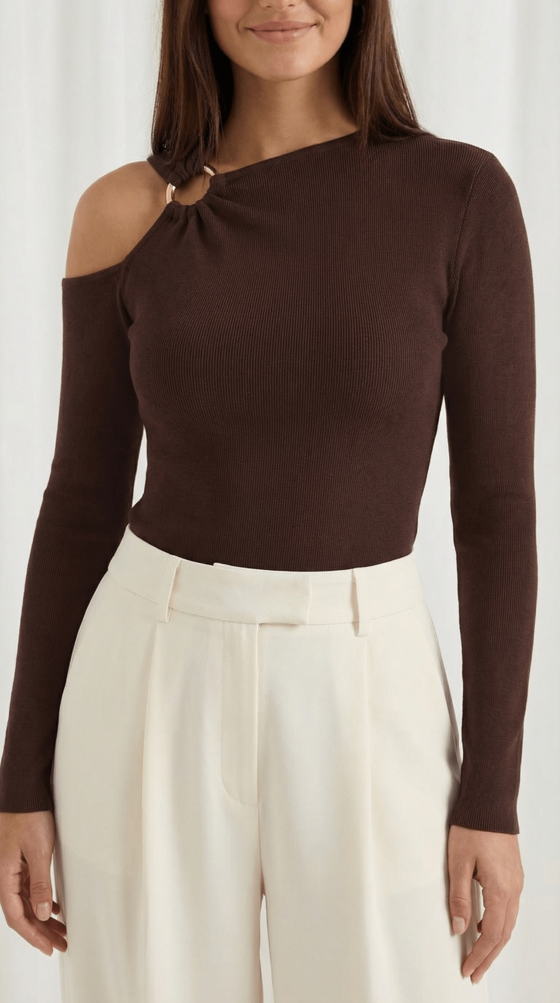 Women's Top — Sleeveless One Shoulder Asymmetric Neckline - Hudson Harper - Women Top