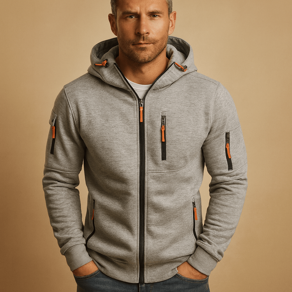 Zip - Up Hoodie Men Comfortable Breathable Fit for Everyday Wear - Hudson Harper - Men Jackets