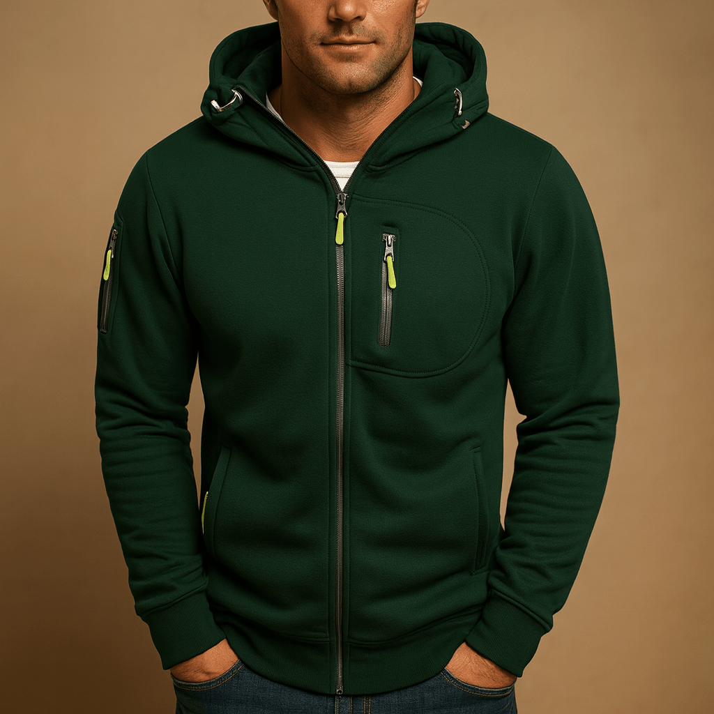Zip - Up Hoodie Men Comfortable Breathable Fit for Everyday Wear - Hudson Harper - Men Jackets