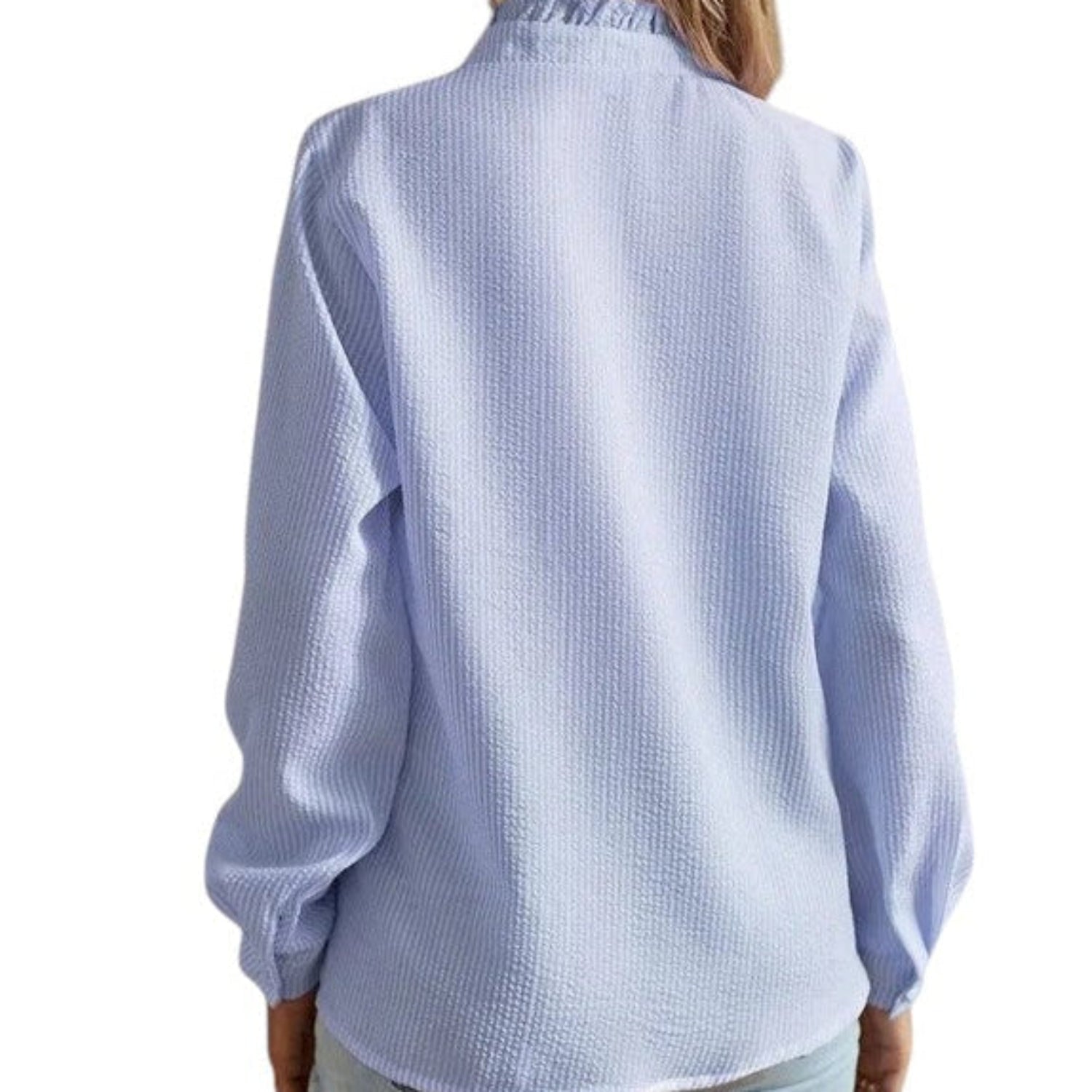 Blouse Women Striped Long Sleeve Classic Fit - Hudson Harper - Blouses