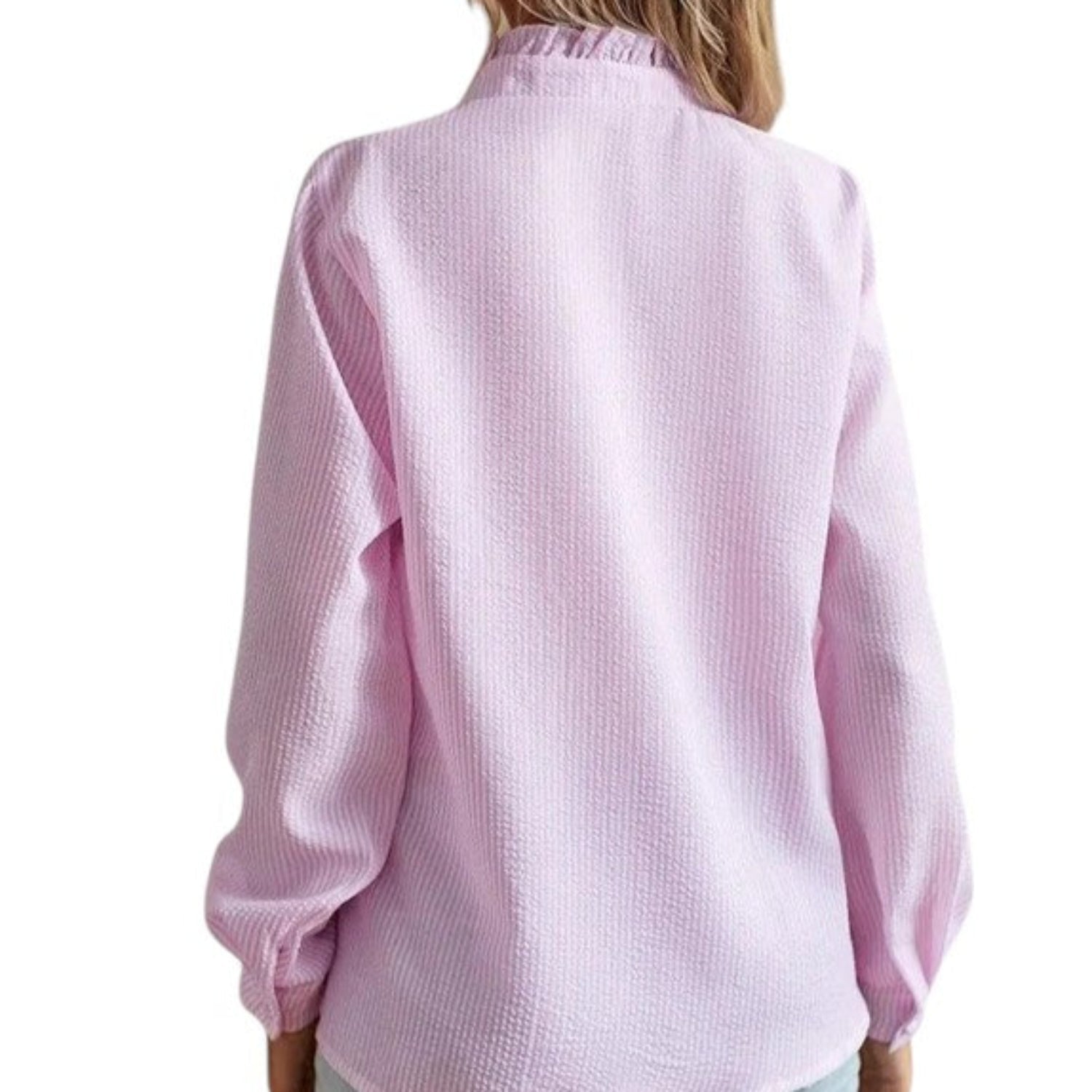 Blouse Women Striped Long Sleeve Classic Fit - Hudson Harper - Blouses