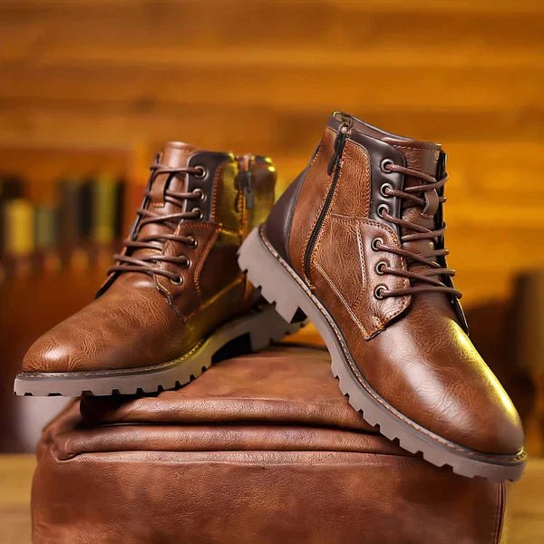 Boots Men Leather Strong Stylish - Hudson Harper - Casual Boots