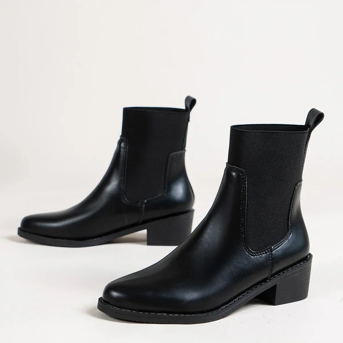 Boots Women Chelsea Design Pointed Toe Block Heel Winter - Hudson Harper - Women Boots