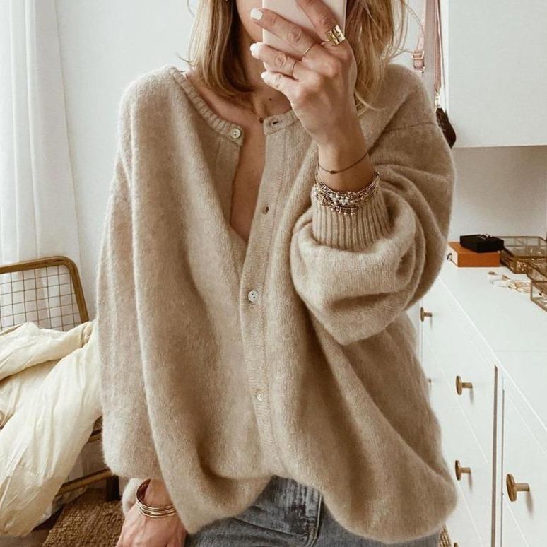 Cardigan Women Warm Elegant Long Sleeve All - Round Sweater - Hudson Harper - Women Cardigans