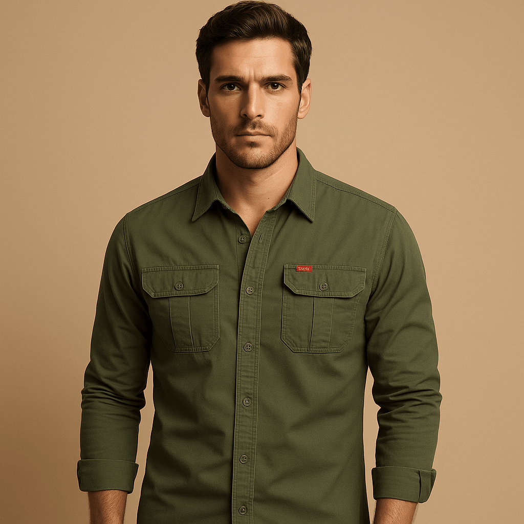 Cargo Shirt Men Relaxed Fit Outdoor Style for Everyday Comfort - Hudson Harper - Men Shirt