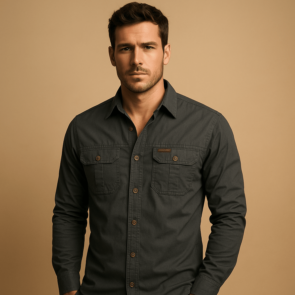 Cargo Shirt Men Relaxed Fit Outdoor Style for Everyday Comfort - Hudson Harper - Men Shirt