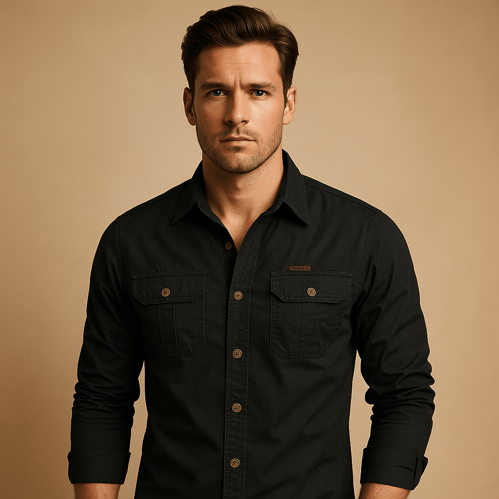 Cargo Shirt Men Relaxed Fit Outdoor Style for Everyday Comfort - Hudson Harper - Men Shirt