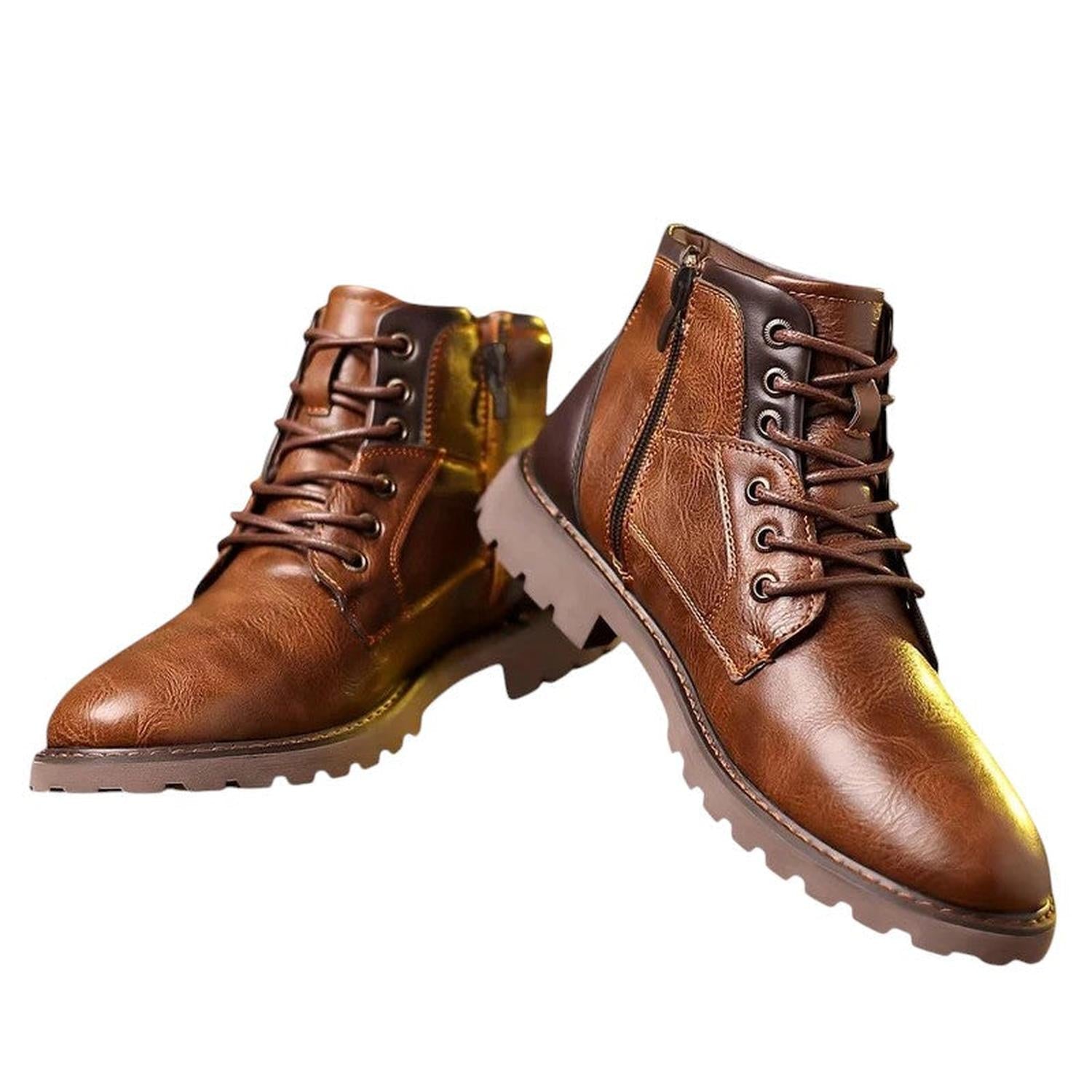 Dress Boots Men Zip - Up Leather Smart Durable Ankle Footwear - Hudson Harper - Boots