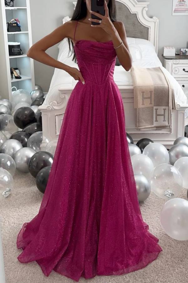 Evening Gown Women Elegant Glitter Maxi Fit Chic Look - Hudson Harper - Dresses