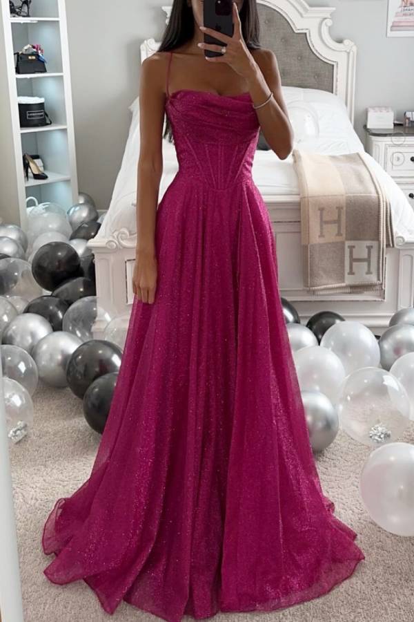 Evening Gown Women Elegant Glitter Maxi Fit Chic Look - Hudson Harper - Dresses