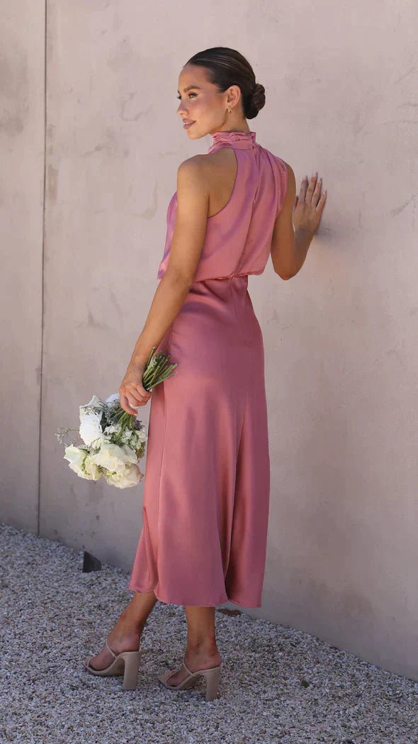 Formal Evening Dress Women Elegant Midi Fit Chic Style - Hudson Harper - Dresses
