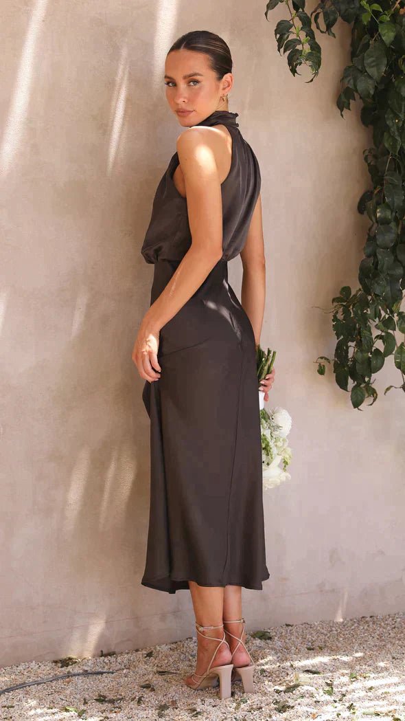 Formal Evening Dress Women Elegant Midi Fit Chic Style - Hudson Harper - Dresses