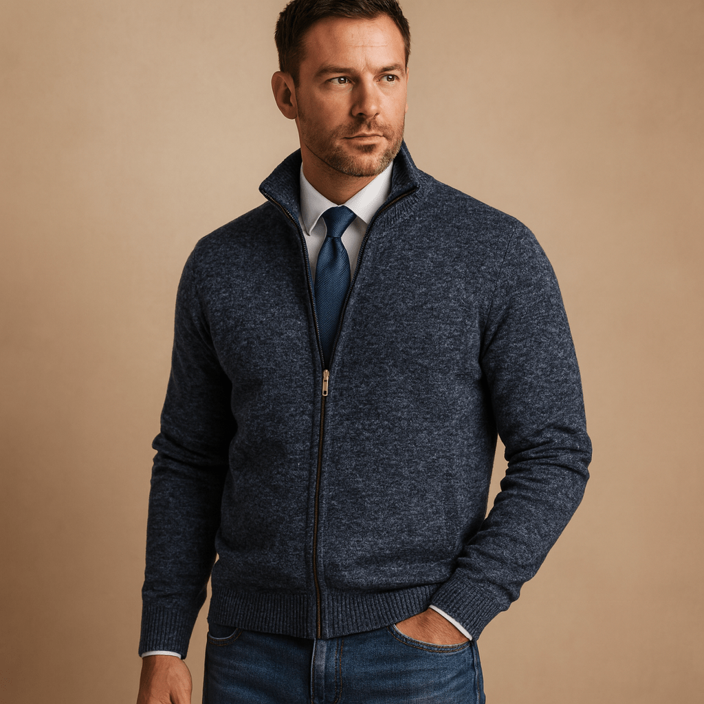 Jacket Men Zip - Up Design for Casual and Sporty Comfort - Hudson Harper - Men Jackets