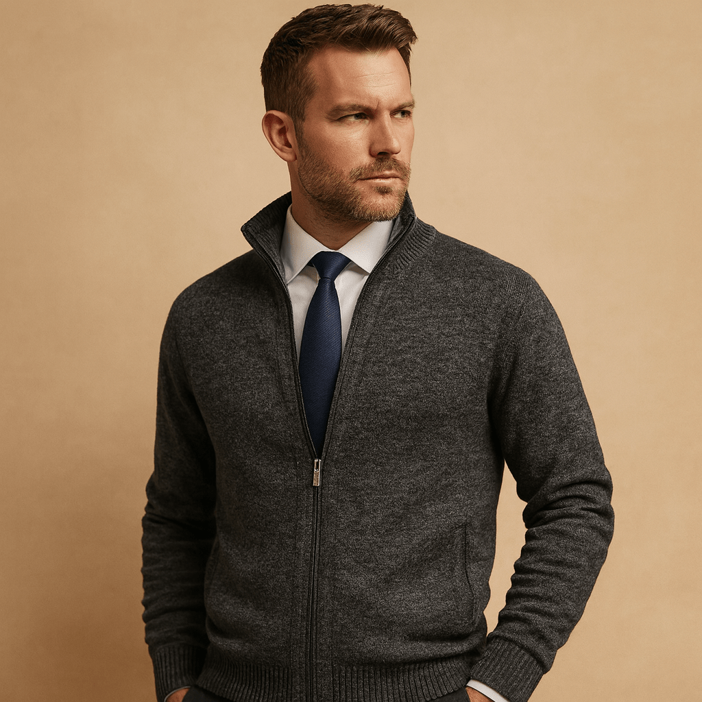 Jacket Men Zip - Up Design for Casual and Sporty Comfort - Hudson Harper - Men Jackets