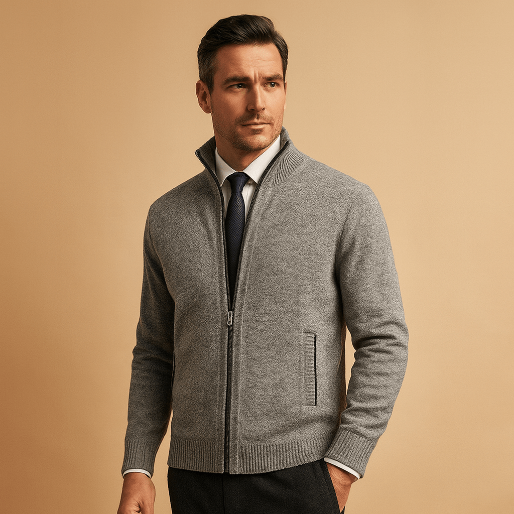 Jacket Men Zip - Up Design for Casual and Sporty Comfort - Hudson Harper - Men Jackets