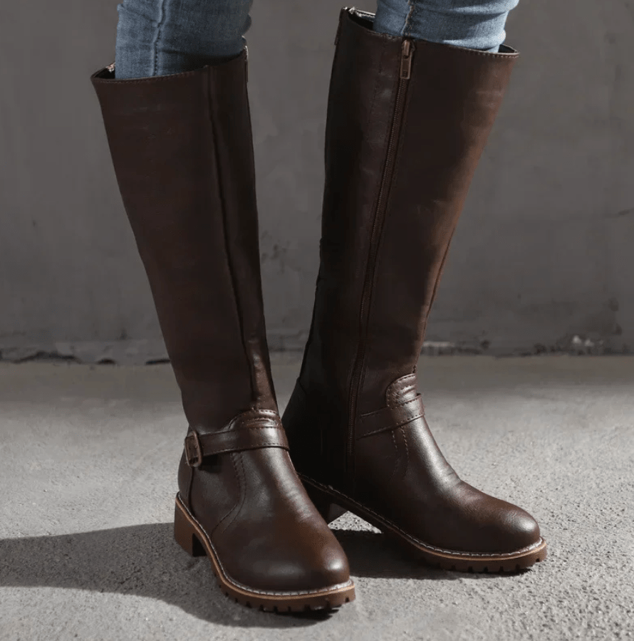 Knee - High Boots Women High Shaft Zipper Closure - Hudson Harper - Women Boots