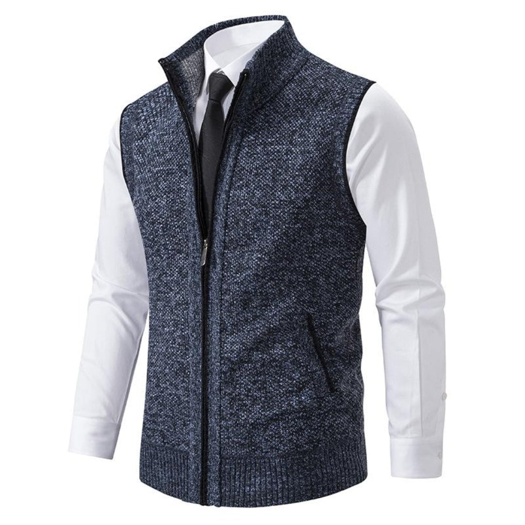 Knitted Vest Men Sleeveless Warm Mid - Season Layer - Hudson Harper - Men Vest