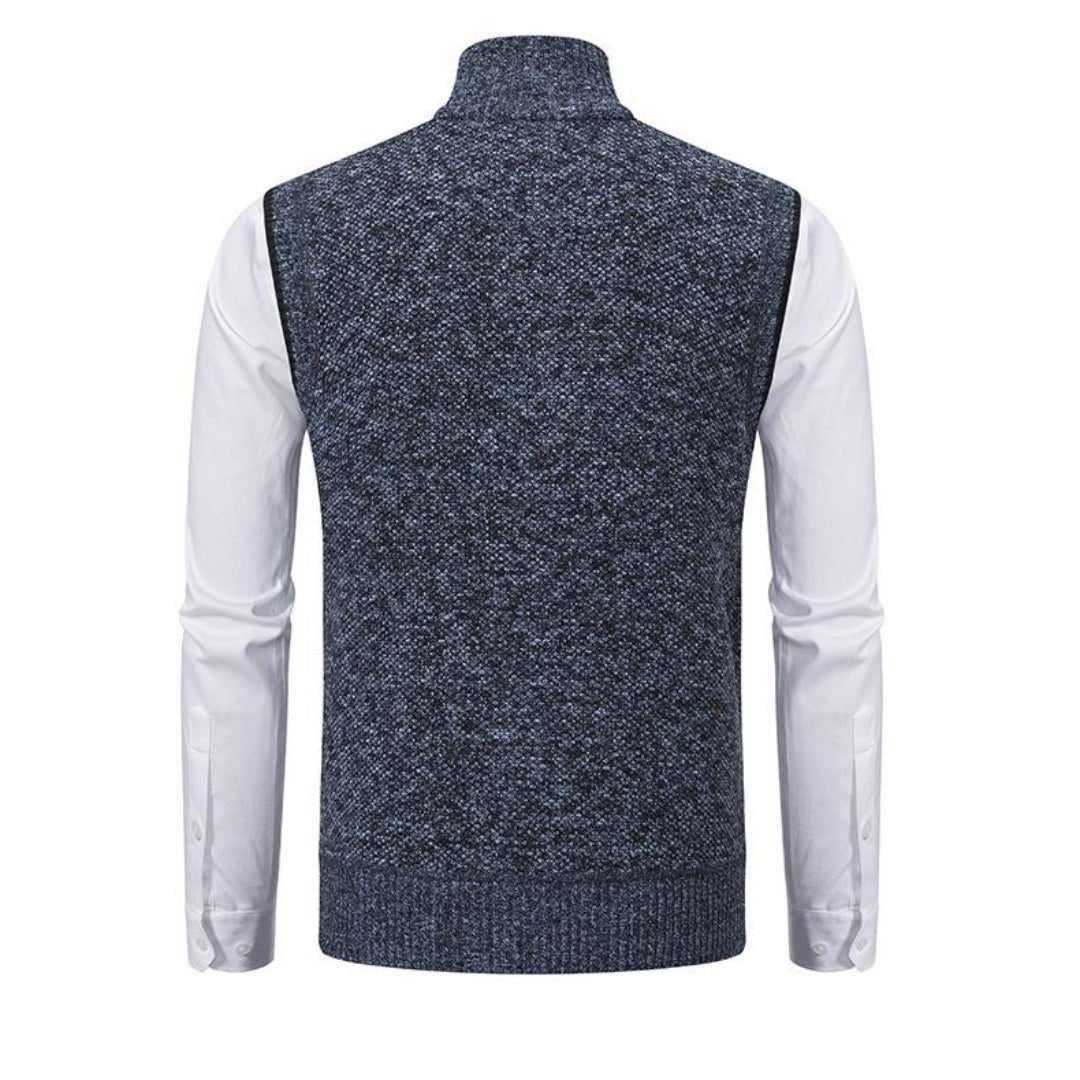 Knitted Vest Men Sleeveless Warm Mid - Season Layer - Hudson Harper - Men Vest
